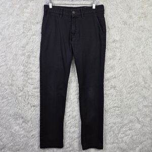 Dunderdon Mens Black Slim Straight Leg Jeans 32x30 Casual Workwear Classic